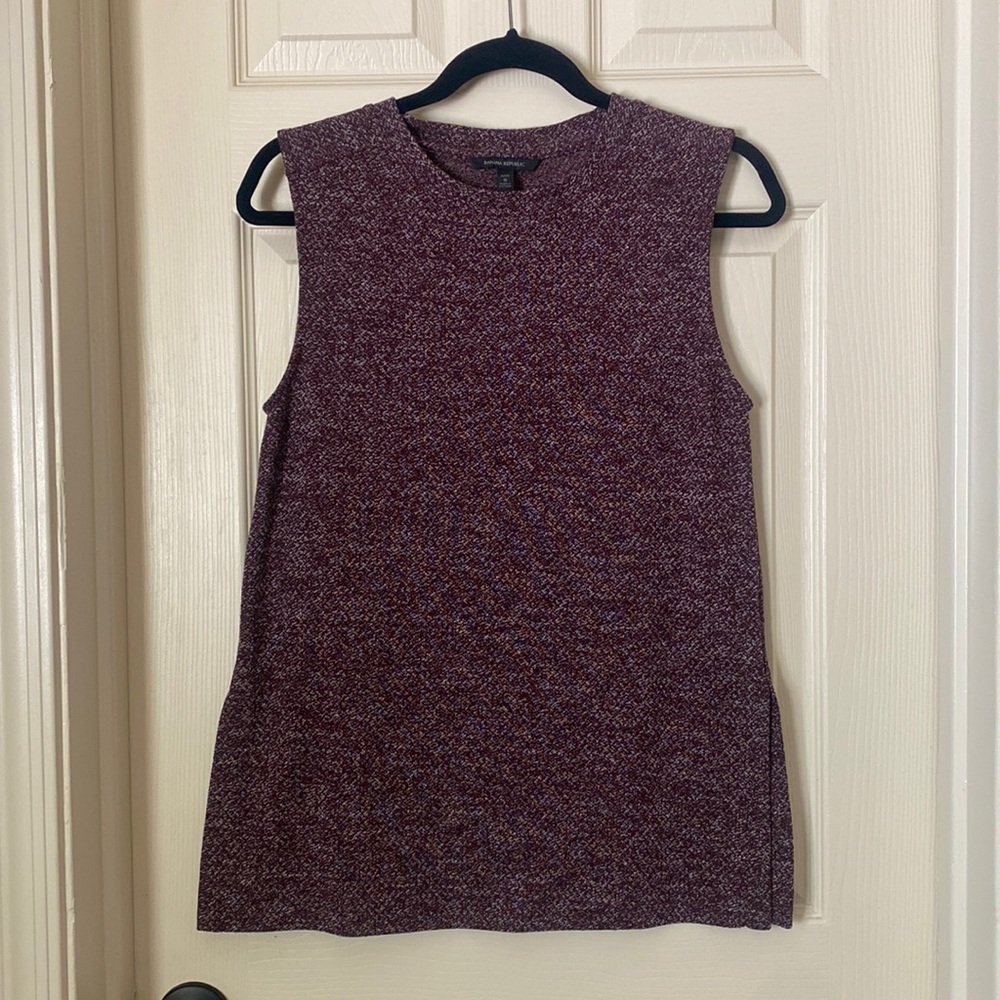 Marled purple Banana Republic top.